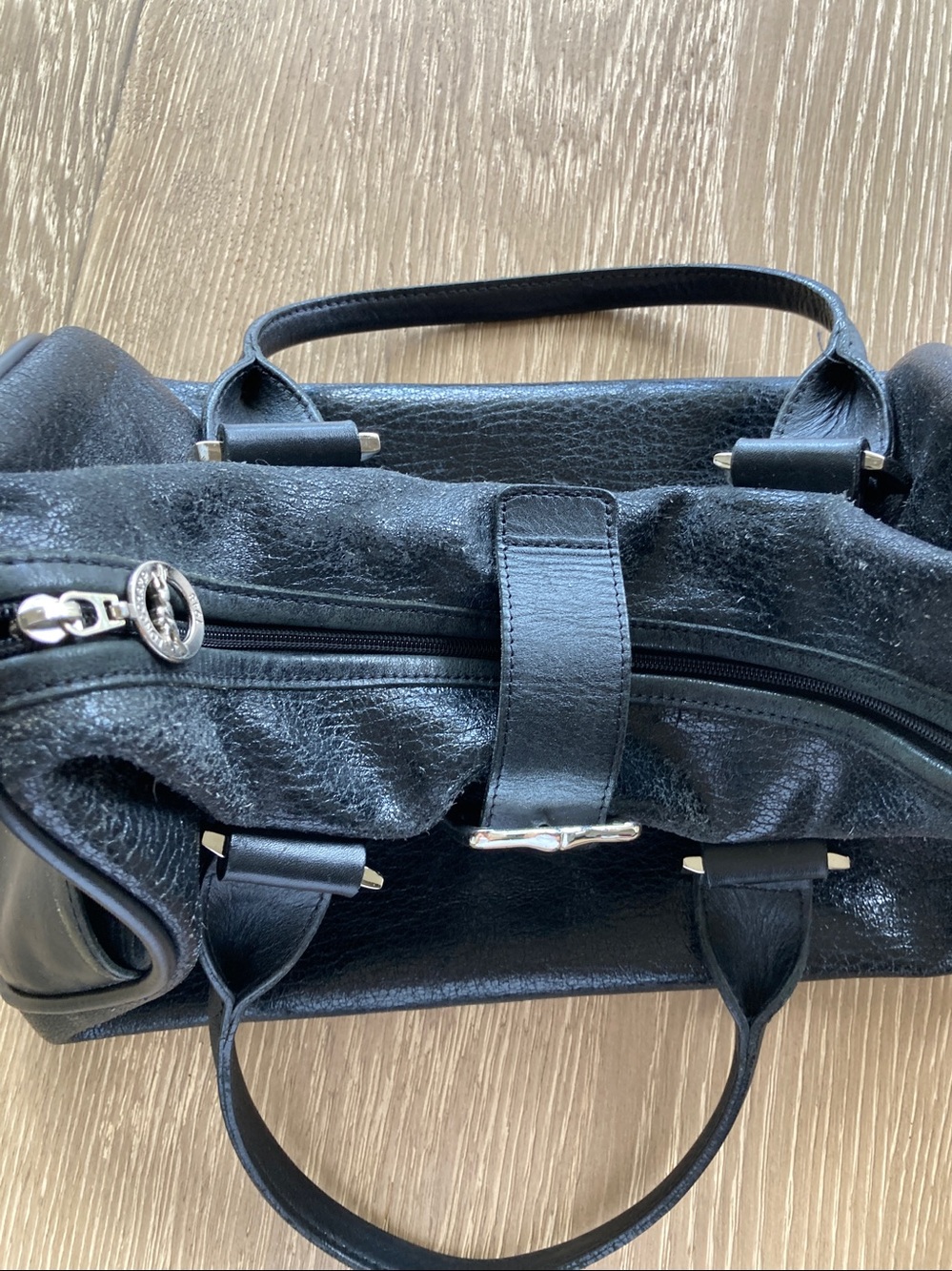 Longchamp Black Leather Bag - Picture 5 of 7
